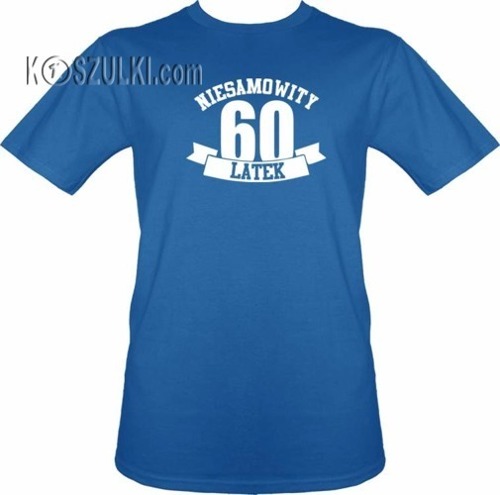 T-shirt Niesamowity 60 latek- Niebieski