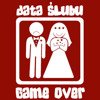 t-shirt Game Over Kawalerski  Ślub Data 
